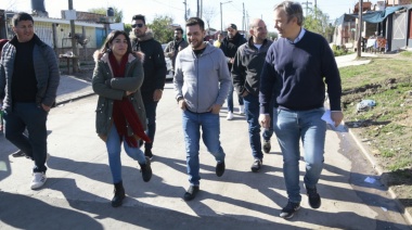Cascallares y Fabiani inauguraron una histórica obra de pavimentación