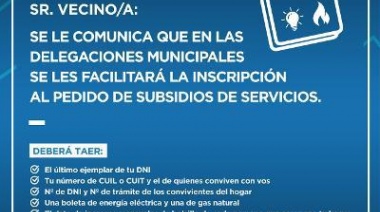 El Municipio asiste a vecinos en la inscripción para mantener el subsidio de luz y gas