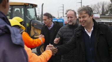 Katopodis, Insaurralde, Cascallares y Fabiani recorrieron las obras del Viaducto de Ruta 4 y en la Quinta Rocca