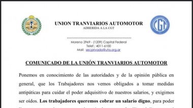 Roberto Fernández anunció un paro de colectivos para reclamar mejoras salariales