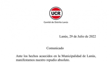 Grindetti y la UCR repudiaron los incidentes en la protesta de ATE Lanús