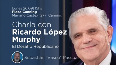 López Murphy encabezará una charla abierta en Canning