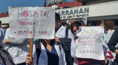 Trabajadores del hospital Posadas inician un paro de cuatro días