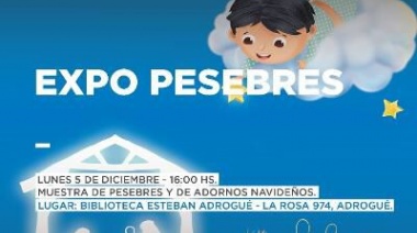 Con la presencia de Papá Noel, llega la Expo Pesebres a la Biblioteca Esteban Adrogué