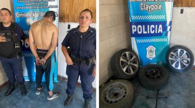 Sorprendieron a un "roba ruedas" que sería el autor de una serie de asaltos en Brown