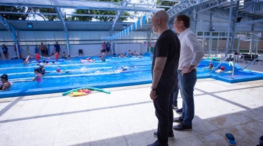 Larreta, Santilli y Jorge Macri recorrieron obras del Polideportivo más grande de Vicente López