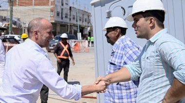 Insaurralde y Katopodis supervisaron una obra de repavimentación