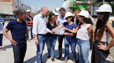 Insaurralde y Katopodis supervisaron una obra de repavimentación
