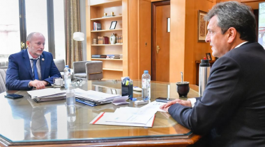 Insaurralde y Massa juntos en una reunión de trabajo