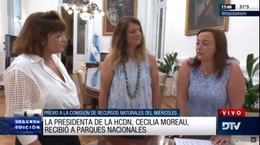 Moreau recibió a autoridades de los Parques Nacionales