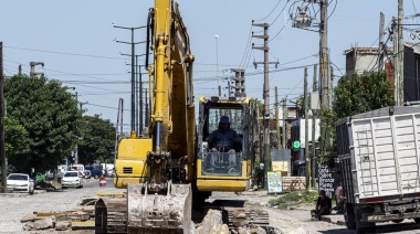 El Municipio avanza con la remodelación integral de un extenso tramo de la avenida San Martín