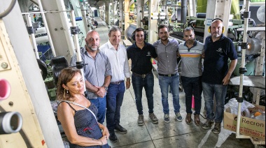 Cascallares y Fabiani recorrieron una empresa textil de Burzaco