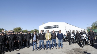 Brown presentó 300 nuevos efectivos, camionetas 0km y motos policiales