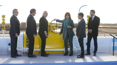 Cristina, Massa y Alberto Fernández inauguraron el Gasoducto Néstor Kirchner