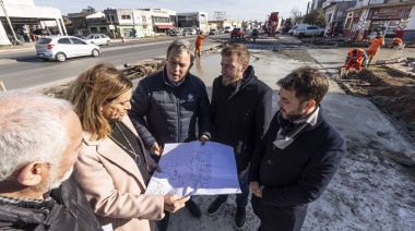 Cascallares, Otermín y Fabiani recorrieron la histórica obra de Ruta 4