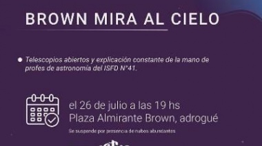 Almirante Brown mira al cielo con telescopios abiertos en Adrogué