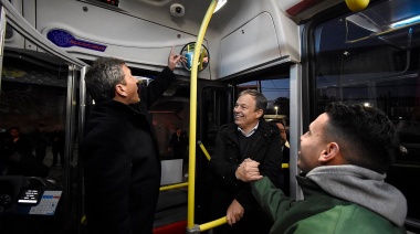 Junto a Cascallares, Massa elogió el sistema de seguridad de los colectivos de Brown