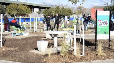 Cascallares y Fabiani recorrieron las obras del Parque Saludable de Longchamps