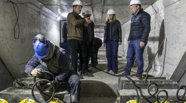 Cascallares recorrió una histórica obra hidráulica que beneficia a 100 mil vecinos