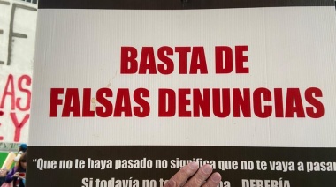 Se realizó una movilización para reclamar “basta de falsas de denuncias”