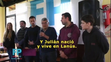 El Frente Popular Lanusense ratificó su apoyo a Julián Álvarez