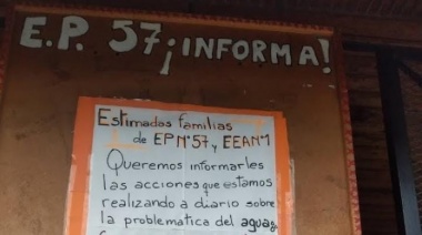 Denuncian que la Escuela N°57 no tiene agua desde marzo