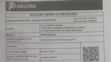 Municipales bonaerenses tendrán que pagar 1.500.000 dólares por una deuda de Nito Bertinat