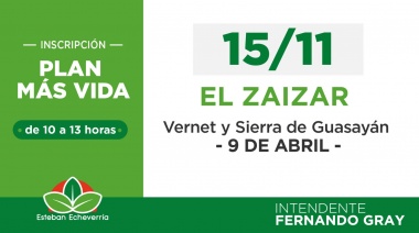 Nueva jornada de inscripción al Plan Más Vida