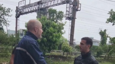 Julián Álvarez recorrió las zonas afectadas por el temporal en Lanús