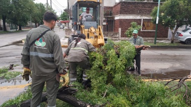 Los equipos municipales trabajan en las calles de Echeverría
