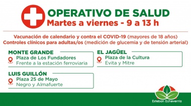 Avanzan los operativos gratuitos de vacunación y controles clínicos en Echeverría