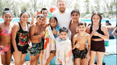 Federico Otermín visitó la Colonia del Municipio en el Parque de Villa Albertina