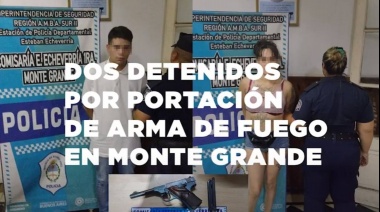 Dos detenidos por circular con un arma de fuego y evadir un control policial