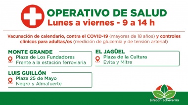Avanzan los operativos gratuitos de vacunación y controles clínicos