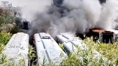 Se quemaron seis vagones del Tren Roca en Gerli
