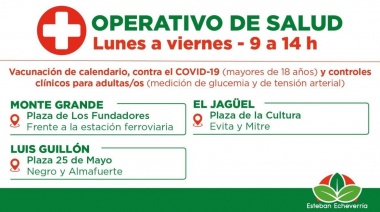 Siguen los operativos gratuitos de vacunación y controles clínicos en Echeverría