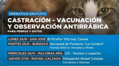 Zoonosis: Continúan los operativos de castración por las localidades