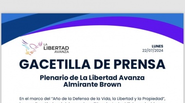 Aquino destacó que en Brown se presentará la primera mesa política entre LLA y PRO Libertad