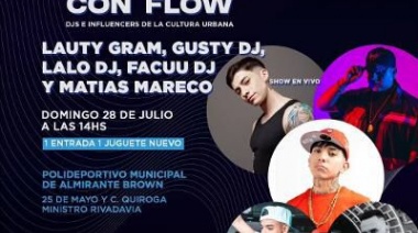 "Vacaciones con Flow”, un evento musical que reúne djs e influencers con fines solidarios