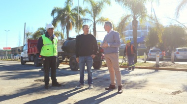 Gray recorrió las obras que se realizan en la avenida Dupuy