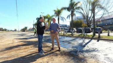 Gray recorrió las obras que se realizan en la avenida Dupuy