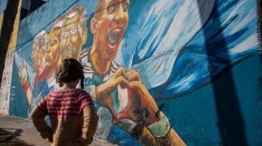 Un mural en Longchamps para homenajear a los bicampeones de América
