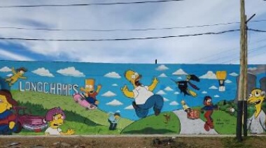 Los murales de Los Simpsons llegaron a Longchamps