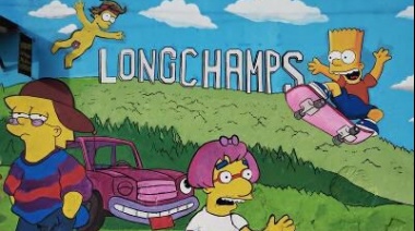 Los murales de Los Simpsons llegaron a Longchamps