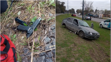 Robo, persecución y tiroteo terminó con dos detenidos y un ladrón herido de bala