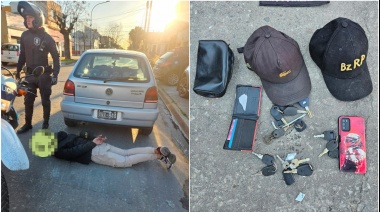 Persecución y arresto del miembro de una banda acusada de robos en Lanús