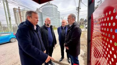 Cascallares supervisó el nuevo equipamiento del municipio en el Parque Industrial