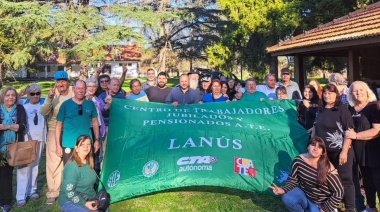 Jubilados de ATE Lanús visitaron la Quinta de San Vicente