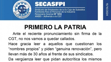 El Sindicato de trabajadores de la ANSES contradice a la CGT y apoya a Cristina como Presidenta del PJ