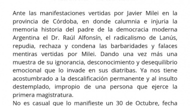 Bursese repudió los dichos de Milei: "Son totalmente desacertados y mentirosos"